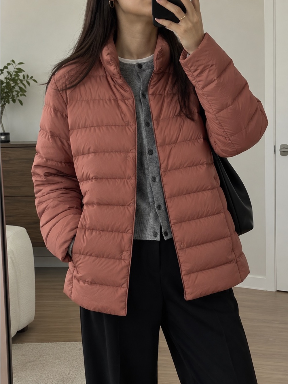 UNIQLO Ultra Light Down Puffer Jacket Women’s L Dusty Rose Pink Lightweight